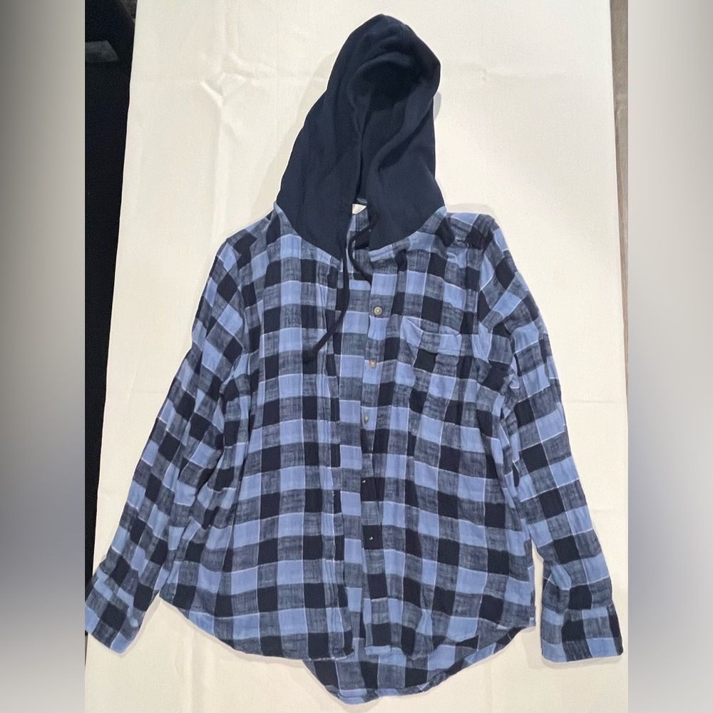 Plaid button up sweater